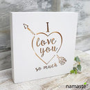 Cuadro luminoso I love you so much  20x20cm