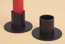 Portavelas Metal Negro 2cm diámetro