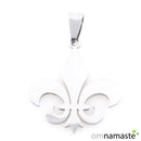 Colgante Acero Flor de Lis 29x27mm