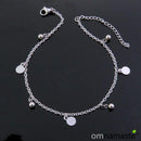 Tobillera Acero Inoxidable Círculos y Bolas