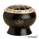 Quemador Incienso Grano con Rejilla y Símbolo Om 5.5cm