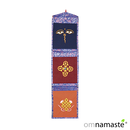 Tapiz Tibetano con bolsillos Ojos Buda y Nudo sin fin