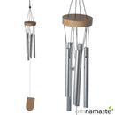 Móvil Carillón de Viento  Madera con Tubos de Metal  37cm