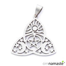 Colgante Acero Triqueta Triple Luna 33x33mm